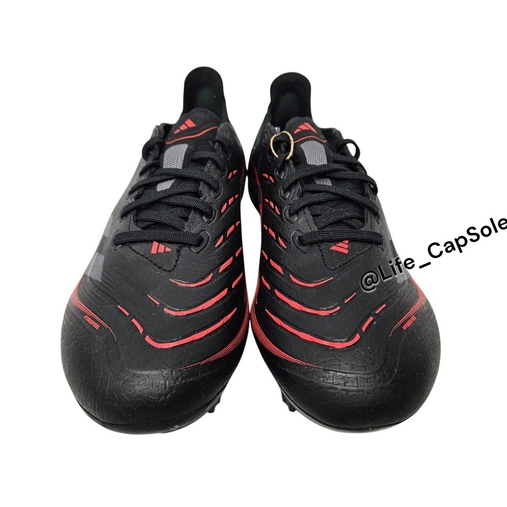 Size 7 Adidas Soccer Cleats Predator League Black Red FG/MG ID1328 Mens New - Picture 4 of 9